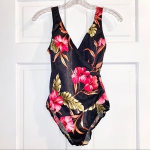 NWT Vintage Sirena Floral One Piece Swimsuit